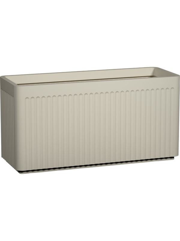Pottery Pots Ionic Jort Linea Blanc Silk White — 80 × 30 × H40 cm — 6IONJLW09