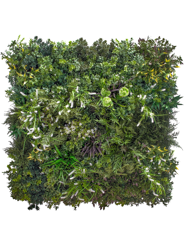
                  
                    Panneau végétal artificiel Greenwall Melrose Mix UV et ignifuge
                  
                