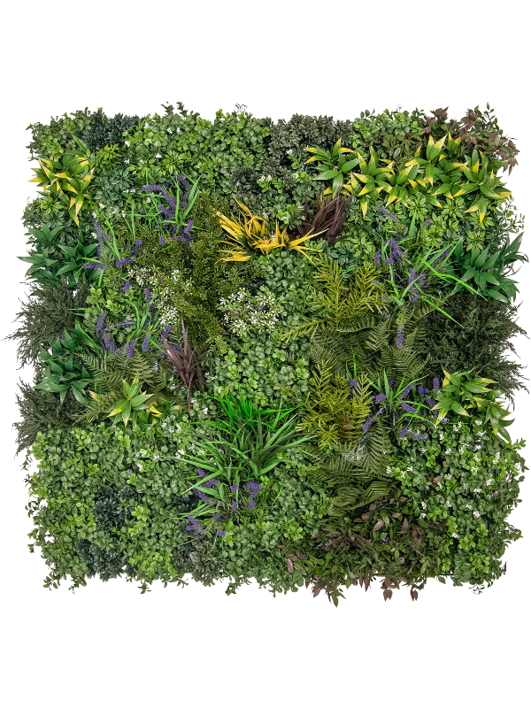 
                  
                    Panneau végétal artificiel Greenwall Chatton Mix UV et ignifuge
                  
                