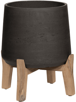 Pot Rough Patt sur pied court en bois