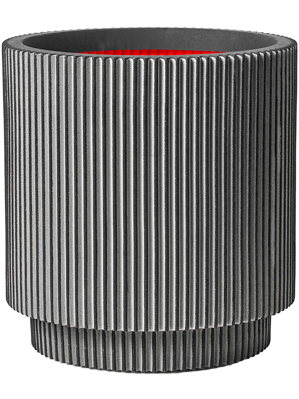 
                  
                    Pot Capi Roots Groove Vase Cylinder anthracite, finition striée, hauteur 46 cm, diamètre 43 cm, référence 6CAPTG312.
                  
                