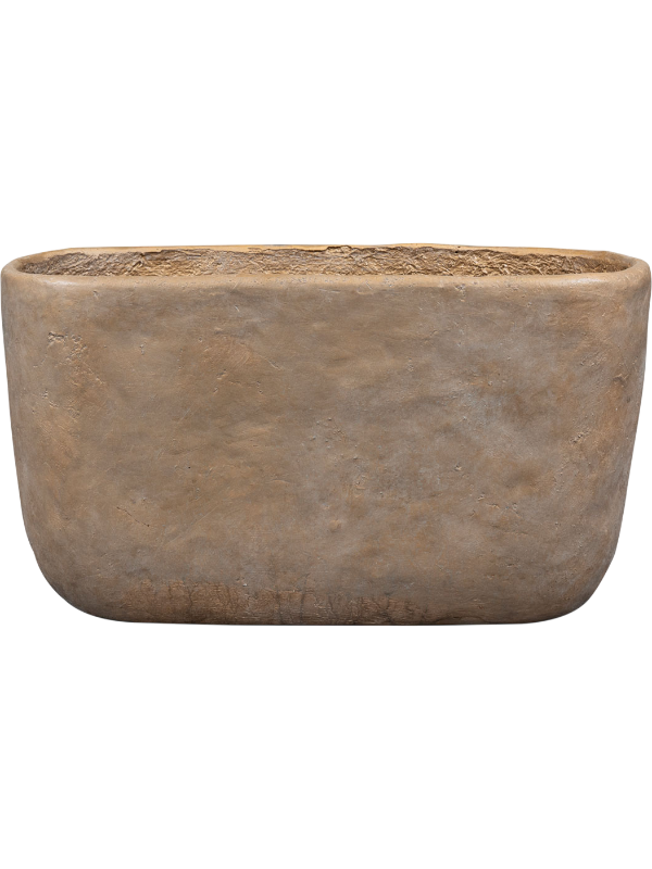 
                  
                    Jardinière Joel Ter Steege cuivre en céramique, longueur 36 cm, largeur 13 cm, hauteur 20 cm, référence 6PTR77487.
                  
                