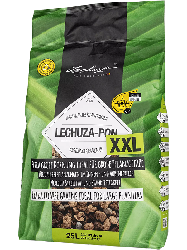 Lechuza Pon XXL, substrat minéral à gros grains en sac de 25 litres