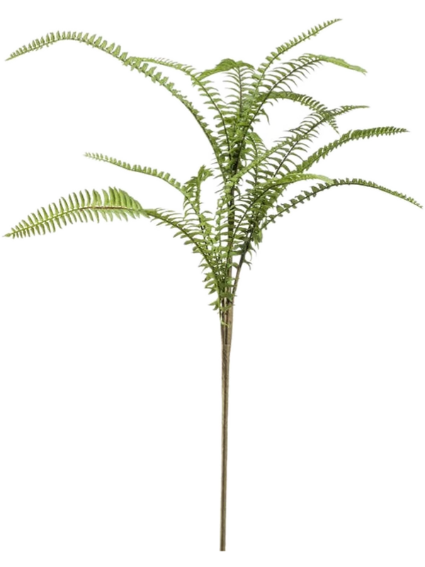 Fern Boston Spray Mix artificiel, frondes vertes arquées sur une longue tige, sans pot