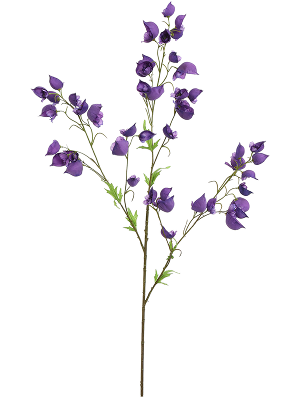 Aconitum artificiel violet de 120 cm, tige ramifiée et fleurs échelonnées, sans vase