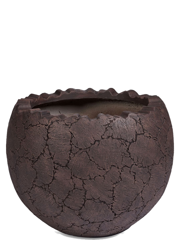 Pot coupe Argilla Plantinum marron – H38,5 Ø50 cm – 6ARGB0009 – NATURA