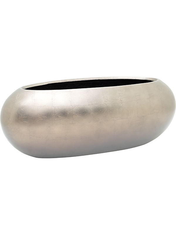 
                  
                    Jardinière BAQ Metallic Silver Leaf Boat Champagne clair mat, longueur 56 cm, hauteur 20 cm
                  
                