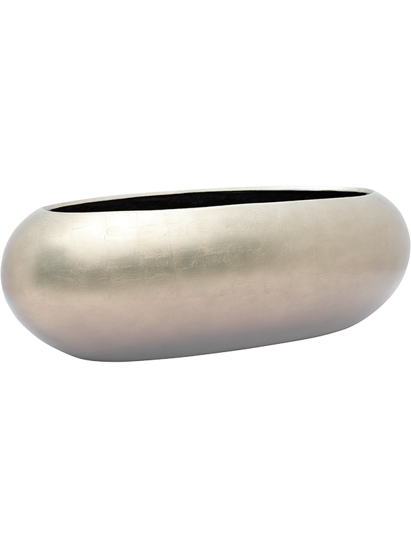 
                  
                    Jardinière BAQ Metallic Silver Leaf Boat Champagne clair mat, longueur 75 cm, hauteur 25 cm
                  
                