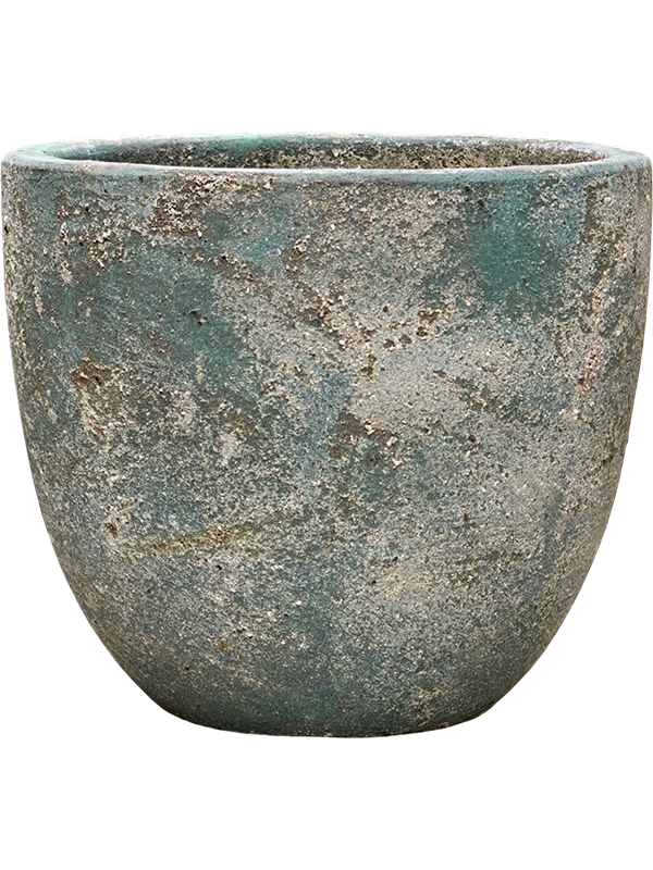 Pot BAQ Sandora Couple vert en céramique sablée, diamètre 45 cm — 6SANCOG04