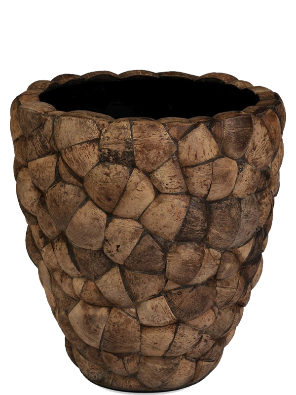 
                  
                    Pot Plantinum Bosco Coconut Shell, hauteur 65 cm, vue du contenant vide — 6BOSA0653
                  
                