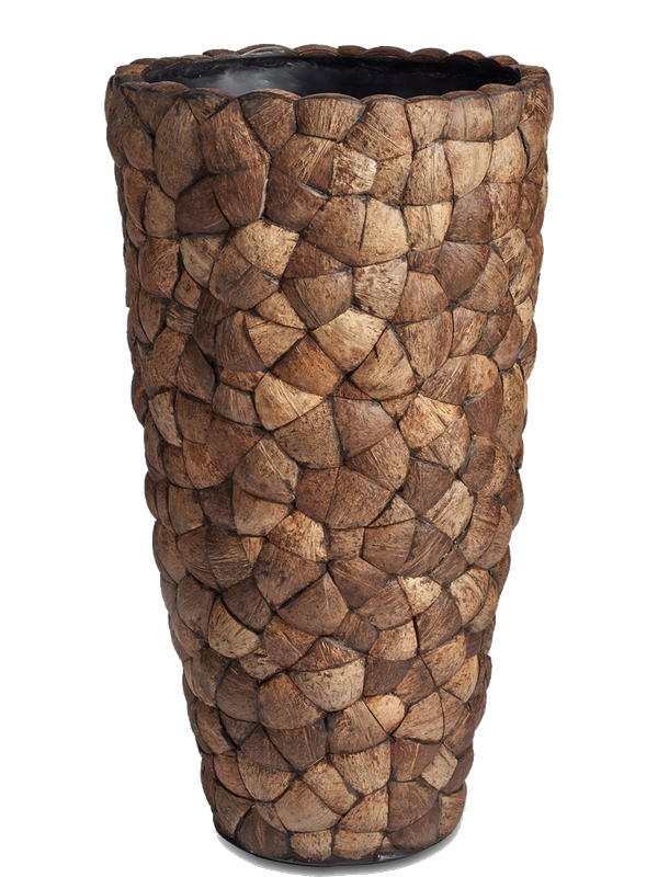 Pot Plantinum Bosco coconut Marron Hauteur: 90 Diametre: 46,5 Ouverture: 44,5 – 6BOSA0121 – NATURA