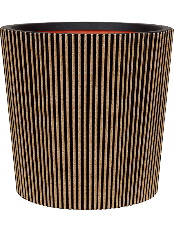 
                  
                    Pot Capi Roots Groove Vase Conique Noir Or H41 Ø45 cm — 6CAPTG016
                  
                