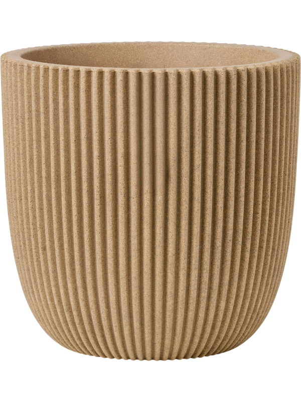 
                  
                    Capi Roots Groove Pot Boule Beige, diamètre 43 cm, relief strié
                  
                