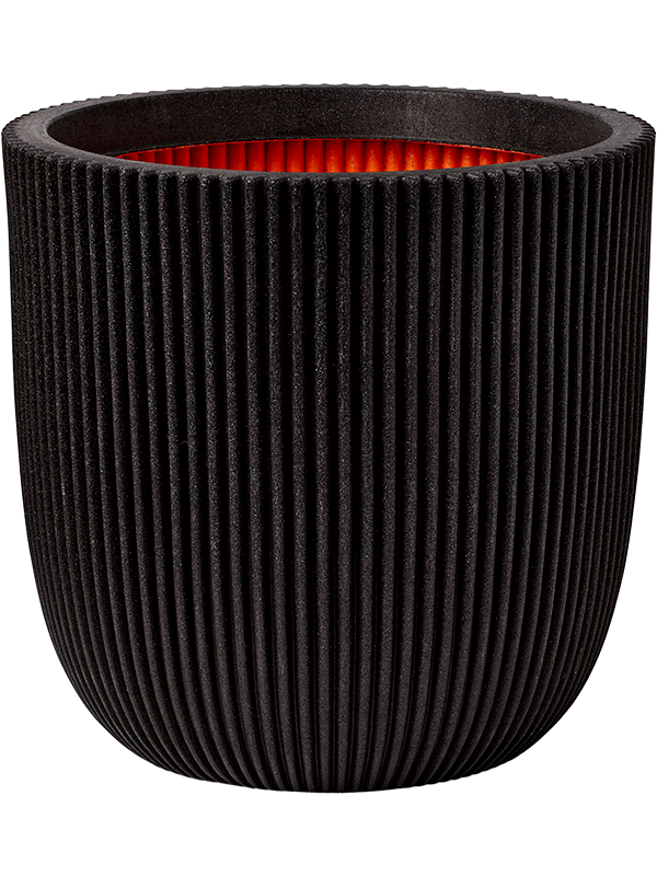 
                  
                    Capi Roots Groove Pot Boule Noir, diamètre 54 cm, relief strié
                  
                