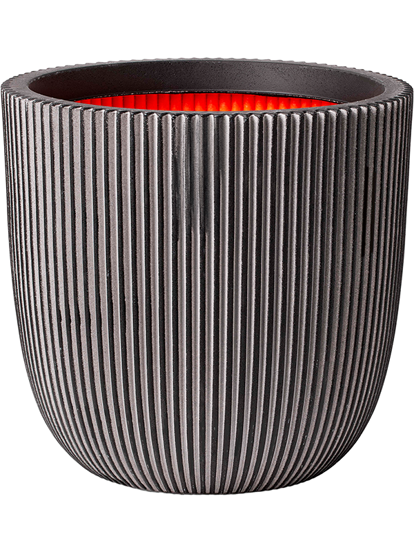 
                  
                    Capi Roots Groove Pot Boule Anthracite, diamètre 54 cm, relief strié
                  
                