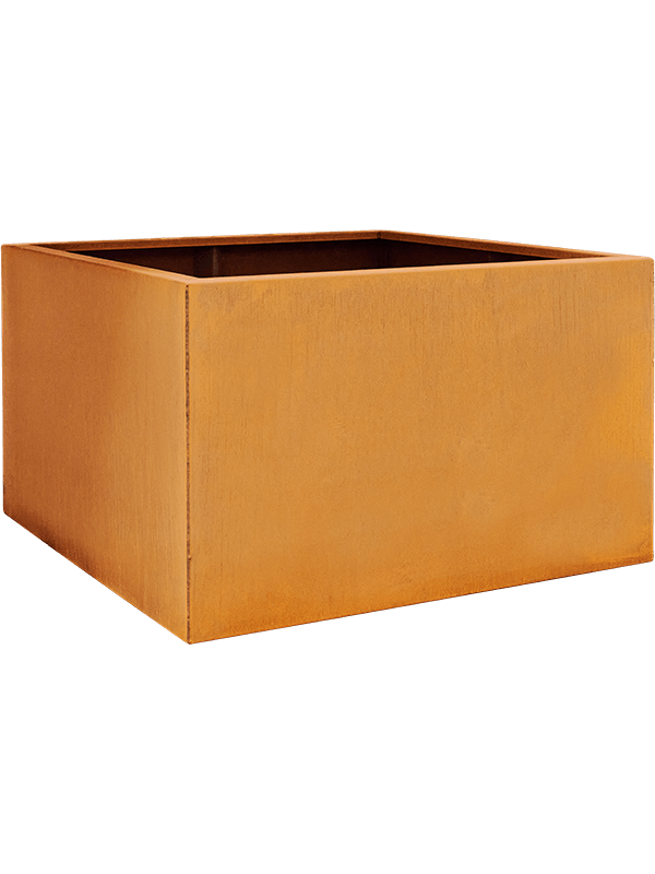 
                  
                    Bac carré en acier corten sur pieds bas, 100 × 100 × H 60 cm — 6CORS1010
                  
                