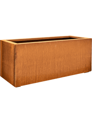 Jardinière Cortensteel Rectangle Topper With Low Feet en acier corten