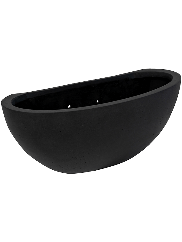 Natural Wally Mini Dorant noir, pot mural en fiberstone — 6FSTWDB04