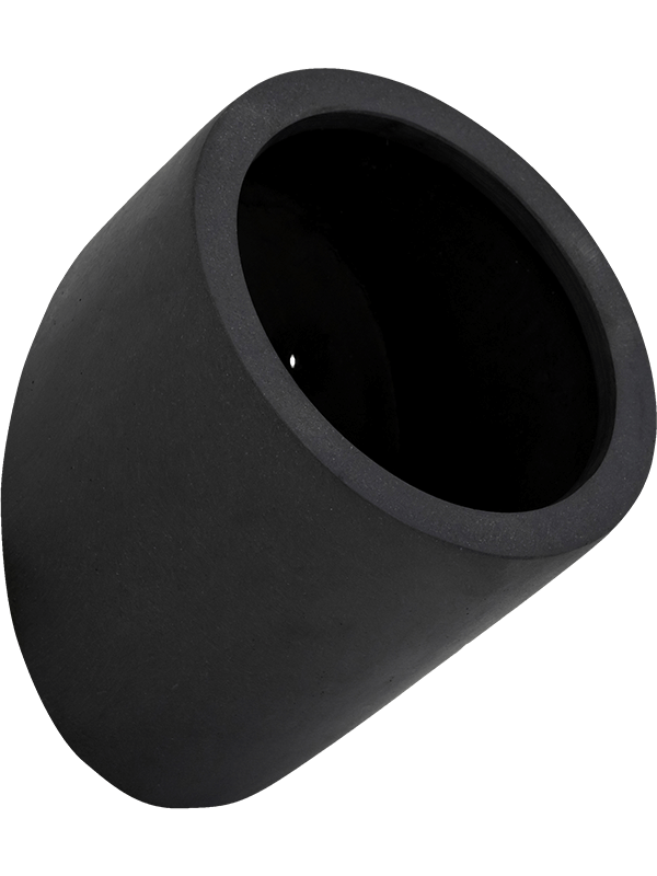 Natural Wally Puk noir, pot mural arrondi en fiberstone — 6FSTWUB03