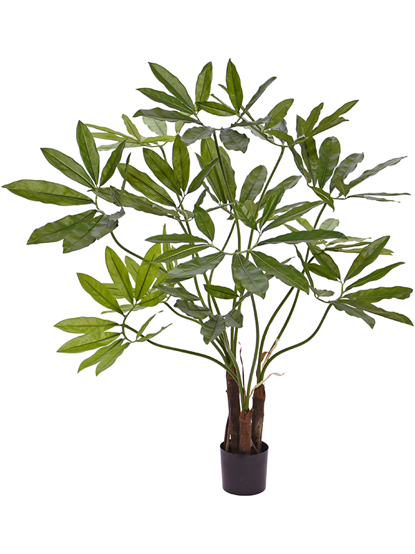 
                  
                    Philodendron Green artificiel 100 cm, feuillage vert étagé sur plusieurs tiges et pot de base noir
                  
                