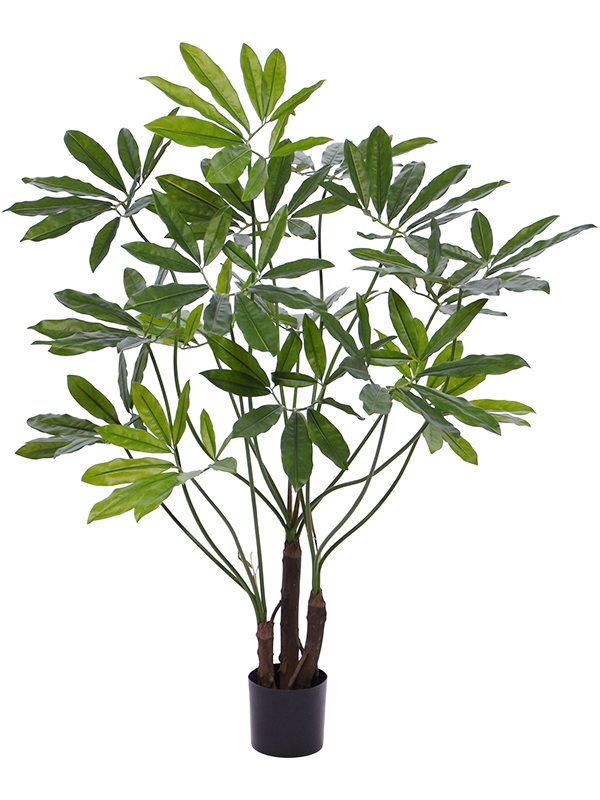 
                  
                    Philodendron Green artificiel 145 cm, feuillage vert ample sur plusieurs tiges et pot de base noir
                  
                
