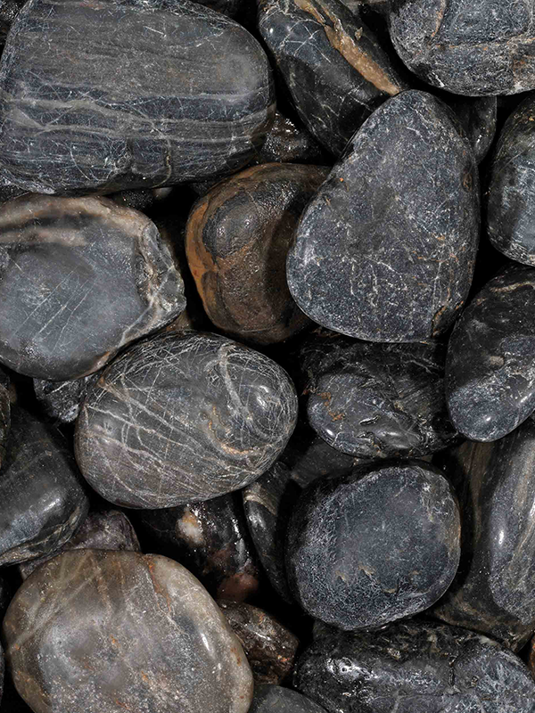 Pierre Pailletée Noir, finition décorative pour pots et bacs