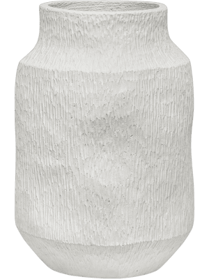 
                  
                    Organic Flow High S Cloud White, pot haut en fibrociment fait main
                  
                