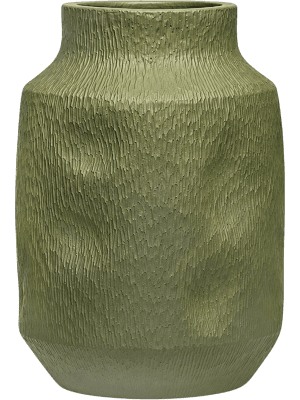 
                  
                    Organic Flow High L Moss Green, pot haut en fibrociment fait main
                  
                