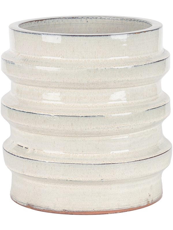 
                  
                    Pot Agate Design in Mind crème, céramique émaillée nervurée, hauteur 30 cm, diamètre 37 cm, référence 6DMP8306C.
                  
                