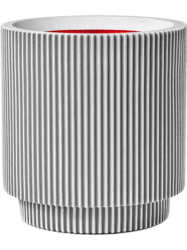
                  
                    Pot Capi Roots Groove Vase Cylinder ivoire, finition striée, hauteur 38 cm, diamètre 35 cm, référence 6CAPTG210.
                  
                