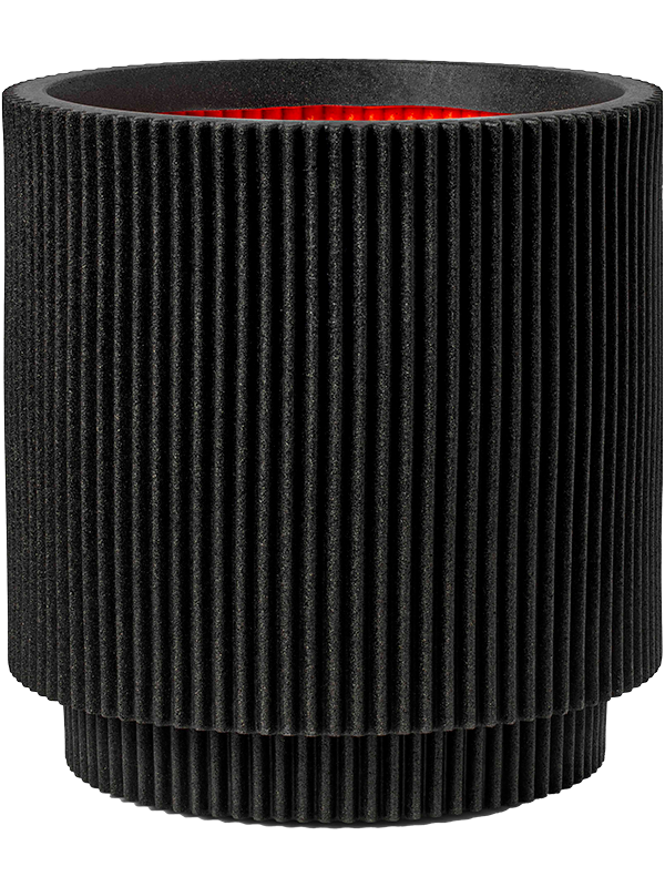 
                  
                    Pot Capi Roots Groove Vase Cylinder noir, finition striée, hauteur 46 cm, diamètre 43 cm, référence 6CAPTG112.
                  
                