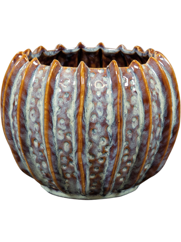 
                  
                    Pot Cassie Ter Steege Menthe, céramique émaillée faite main, hauteur 14 cm, diamètre 18 cm, référence 6PTR77447.
                  
                