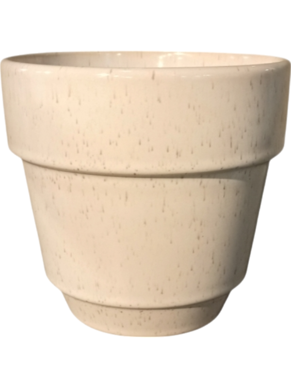 Pot Cera Gina Da Blanc, hauteur 14 cm, diamètre 15 cm, référence 6LIMCER01.