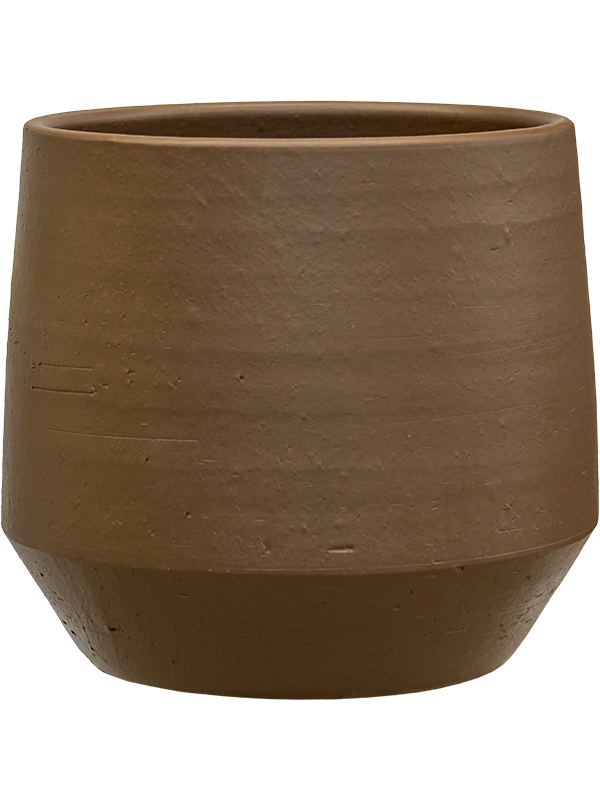 
                  
                    Pot Chakka Gina Da Marron, céramique mate à texture minérale, hauteur 49 cm, diamètre 52 cm, référence 6LIMCHA18.
                  
                