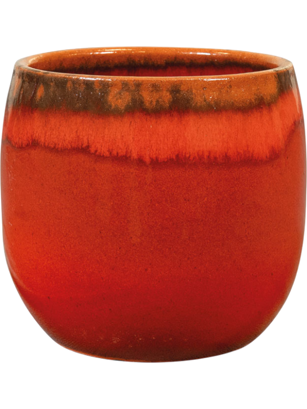
                  
                    Pot Charlotte Ter Steege Rouge, céramique émaillée faite main, hauteur 13 cm, diamètre 15 cm, référence 6PTR77315.
                  
                