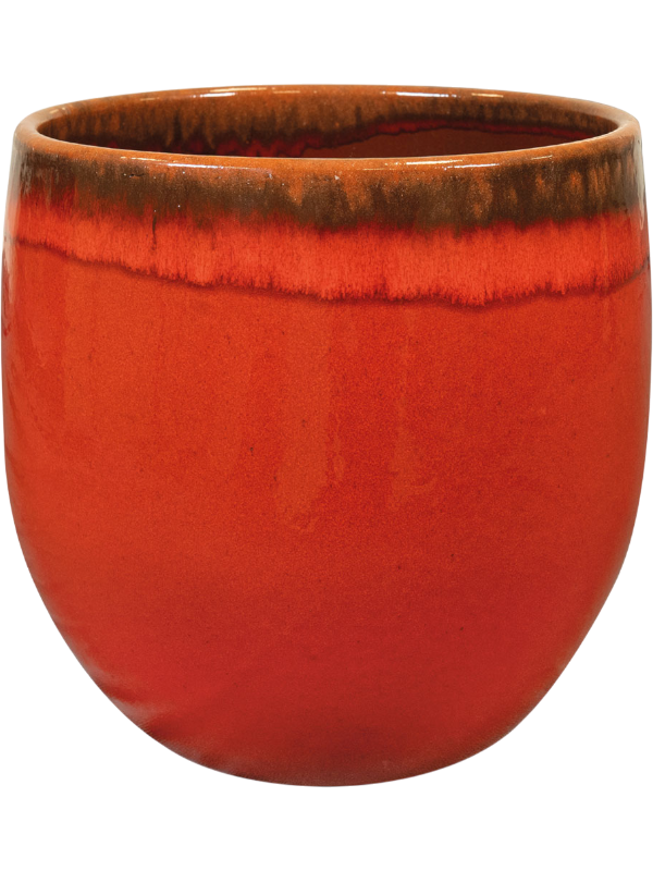 
                  
                    Pot Charlotte Ter Steege Rouge, céramique émaillée faite main, hauteur 28 cm, diamètre 33 cm, référence 6PTR77319.
                  
                
