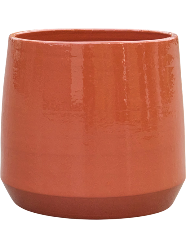 Pot Common Gina Da Rouge brique, céramique émaillée, hauteur 36 cm, diamètre 38 cm, référence 6LIMCOP27.