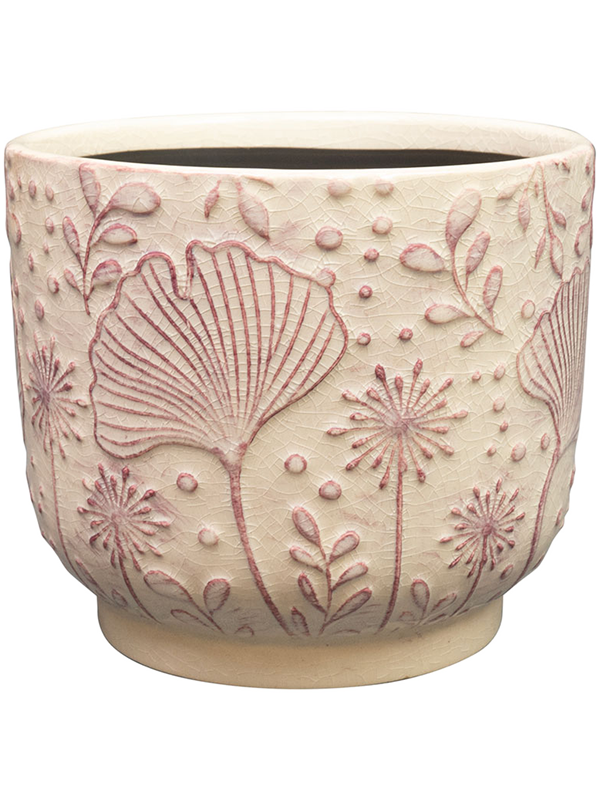 
                  
                    Pot Emilia Ter Steege rose, céramique émaillée faite main, hauteur 14 cm, diamètre 17 cm, référence 6PTR72573.
                  
                