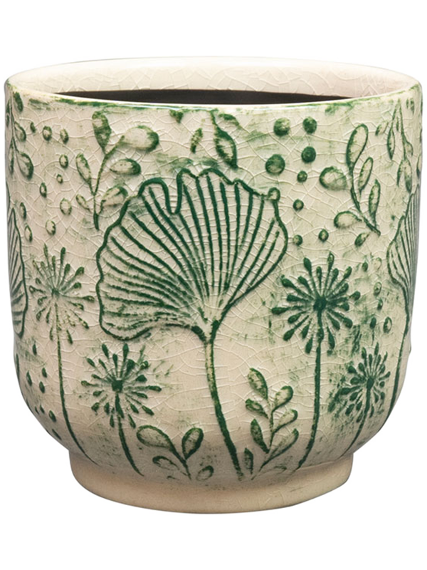 
                  
                    Pot Emilia Ter Steege vert, céramique émaillée faite main, hauteur 11 cm, diamètre 11 cm, référence 6PTR72566.
                  
                