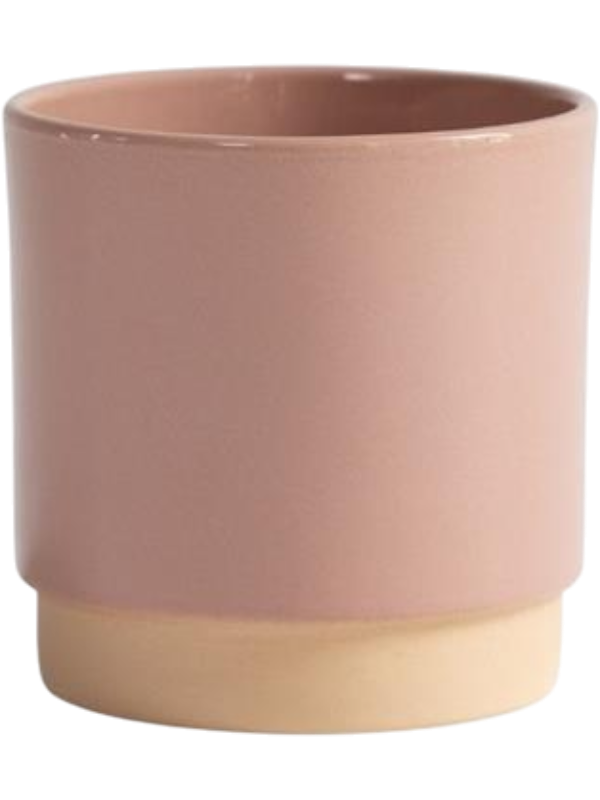 
                  
                    Pot Eno Duo Gina Da rose poudré en céramique émaillée bicolore, hauteur 13 cm, diamètre 13 cm, référence 6LIMENSP3.
                  
                