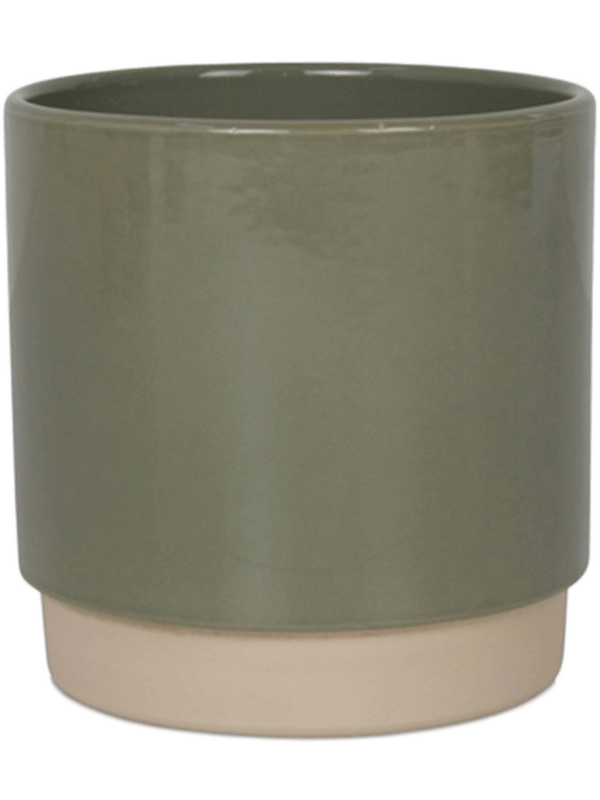 
                  
                    Pot Eno Duo Gina Da vert poudré en céramique émaillée bicolore, hauteur 11 cm, diamètre 10 cm, référence 6LIMENPG2.
                  
                