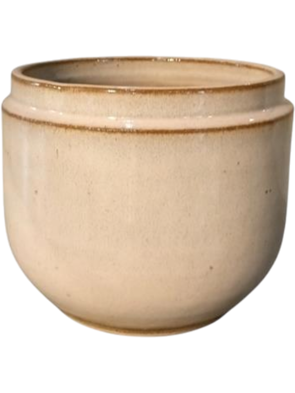 
                  
                    Pot Faisa Gina Da Rose poudré, céramique émaillée, hauteur 16 cm, diamètre 19 cm, référence 6LIMFASP2.
                  
                
