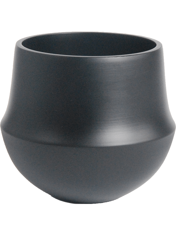 Pot Fusion D&M Noir, hauteur 31 cm, diamètre 32 cm, référence 6DMP2582Z.