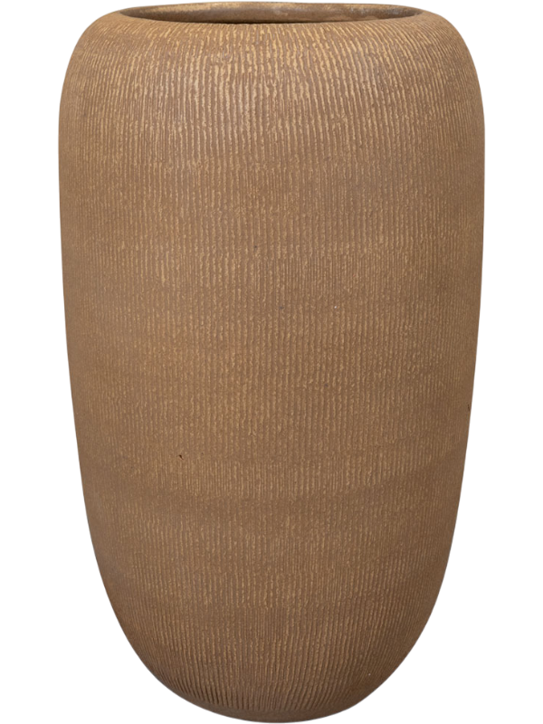 
                  
                    Pot haut Roxan Ter Steege Camel, hauteur 37 cm, diamètre 22 cm, finition striée – 6PTR76208
                  
                