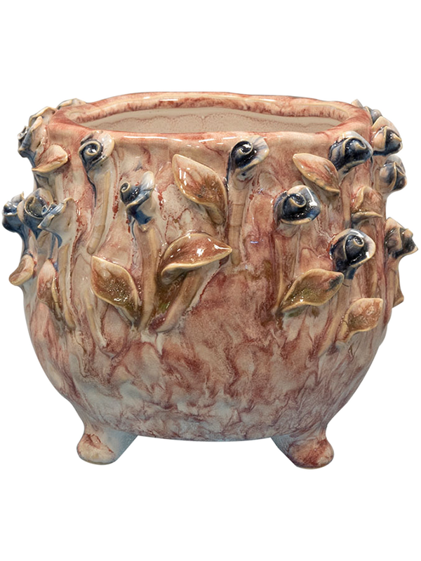 
                  
                    Pot Irene Ter Steege rose pastel, céramique émaillée faite main, hauteur 14 cm, diamètre 16 cm, référence 6PTR73699.
                  
                