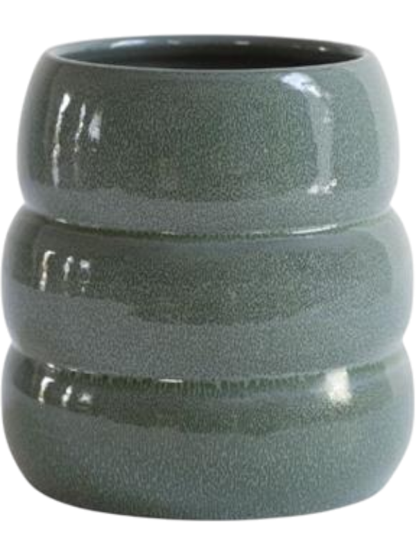 
                  
                    Pot Lefty Gina Da gris bleuté, céramique émaillée, hauteur 26 cm, diamètre 25 cm, référence 6LIMLEGB1.
                  
                
