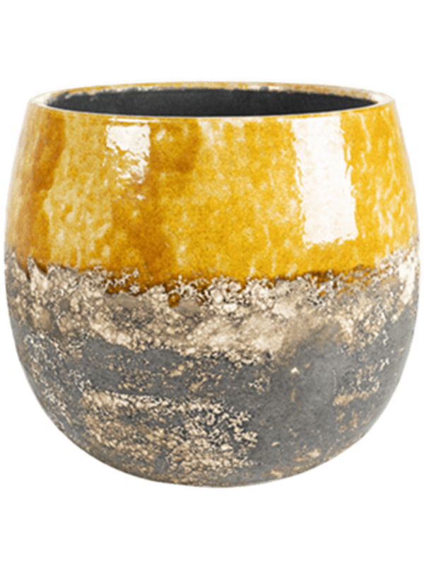 
                  
                    Pot Lindy Ter Steege ocre en céramique, hauteur 20 cm et diamètre 23 cm
                  
                