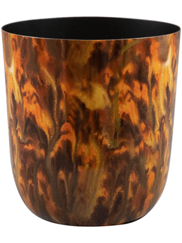 
                  
                    Pot Mayk Colour Vibes Ter Steege en métal à nuances ambrées et brunes, hauteur 13 cm
                  
                