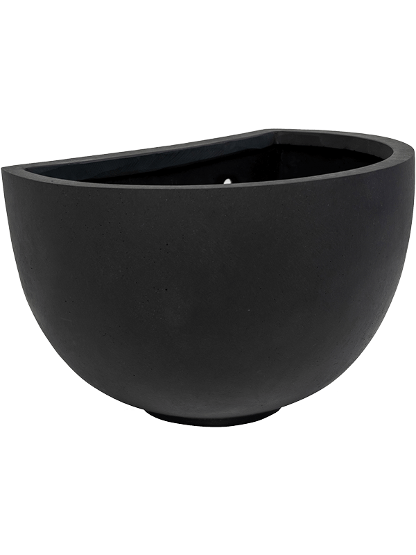 Pot mural Natural Wally Peter noir mat, H18 L22 l28 cm — Pottery Pots