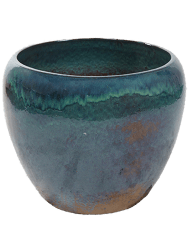 
                  
                    Pot Mystic Globe Metal Ocean en céramique émaillée, hauteur 30 cm, diamètre 32 cm, référence 6MYSGMO10.
                  
                